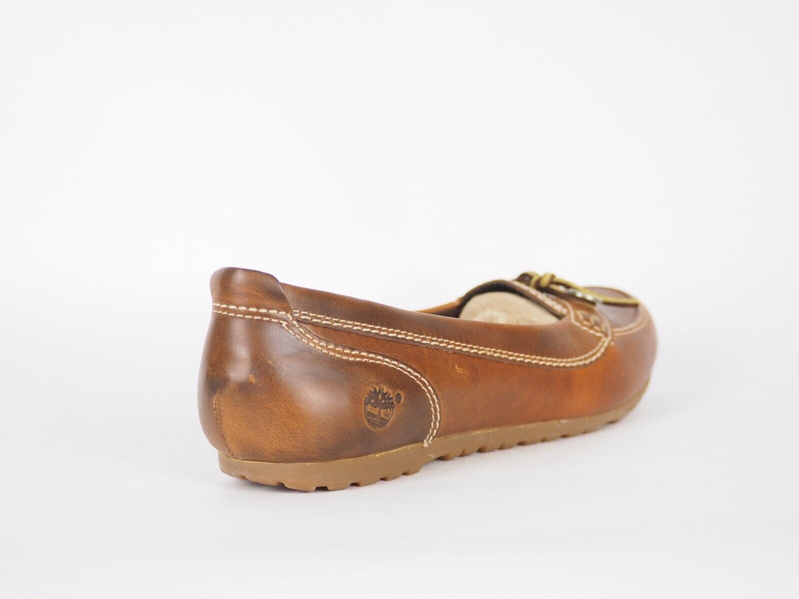 Womens Timberland Jada Short 25611 Dark Brown Leather Ballet Flats Casual Shoes