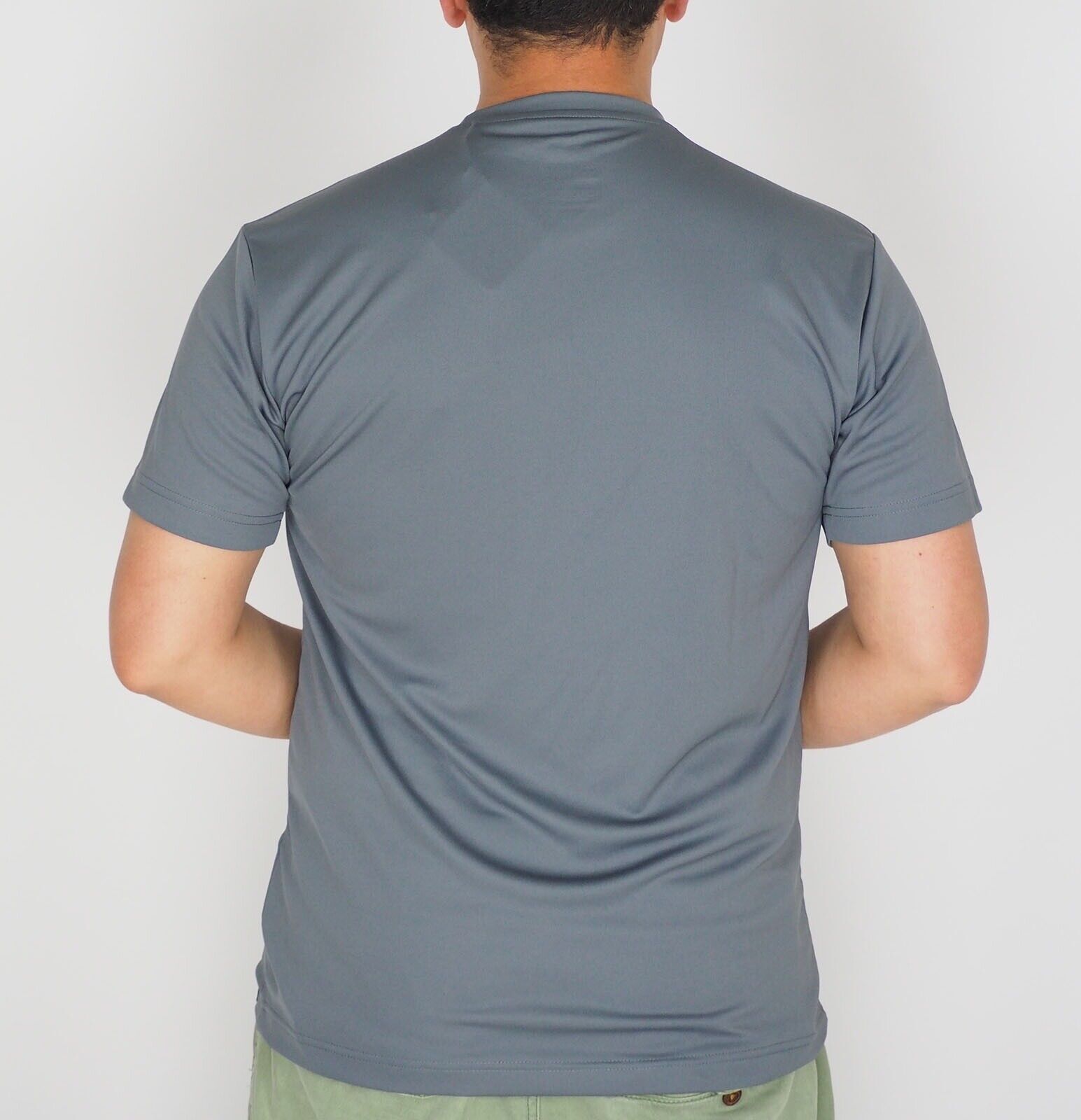 Mens Jack Wolfskin New Bas 5006291 Tarmac Grey Short Sleeve Asian Fit T Shirt - London Top Style