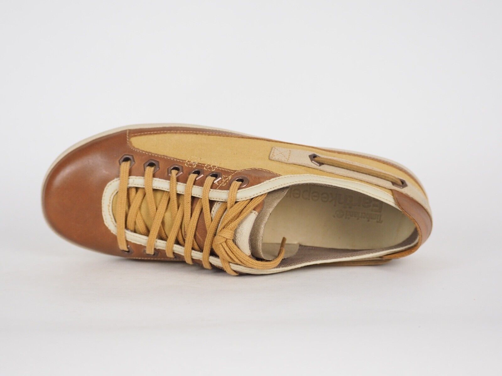 Womens Timberland Vintera Oxford 16679 Tan Leather Lace Up Flats Casual Shoes