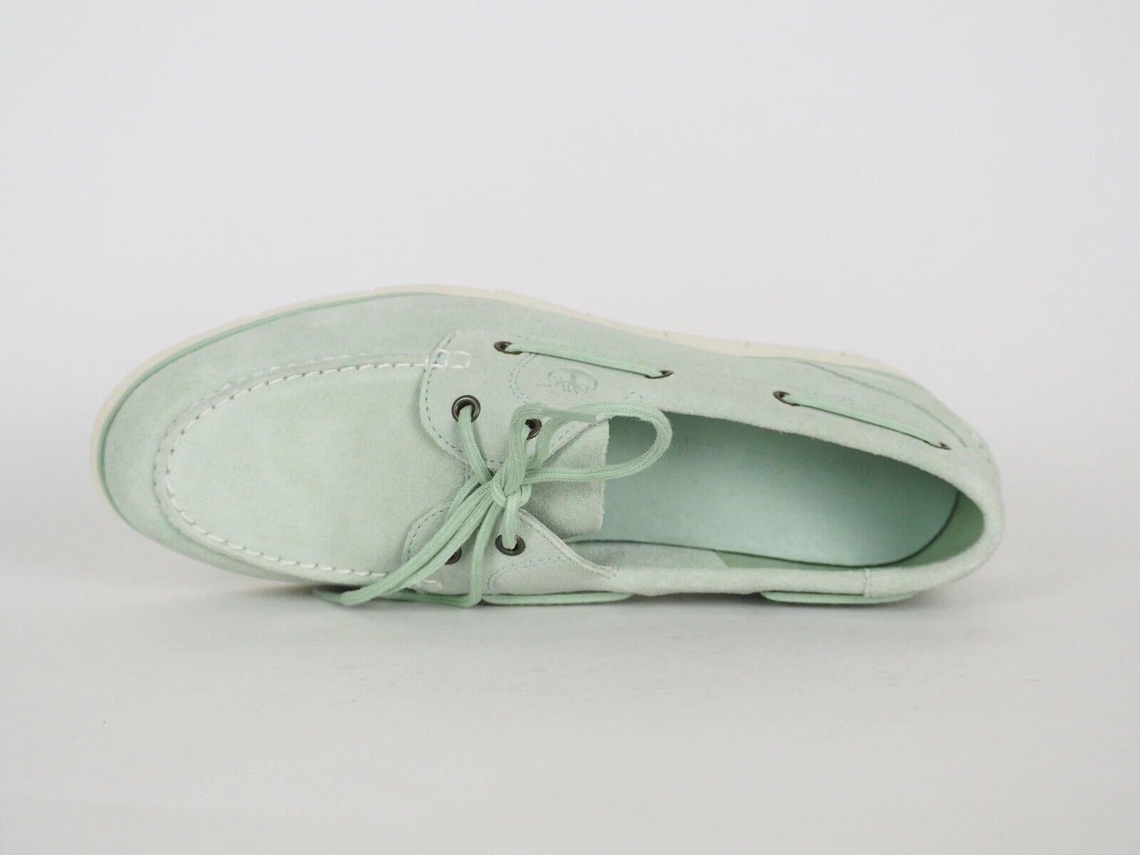 Womens Timberland Lakeville A1GDF Silt Green Suede Moccasin Boat Shoes - London Top Style