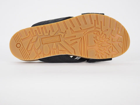 Womens Timberland Malibu Waves A1XXF Black Leather Slipper Casual Summer Sliders - London Top Style