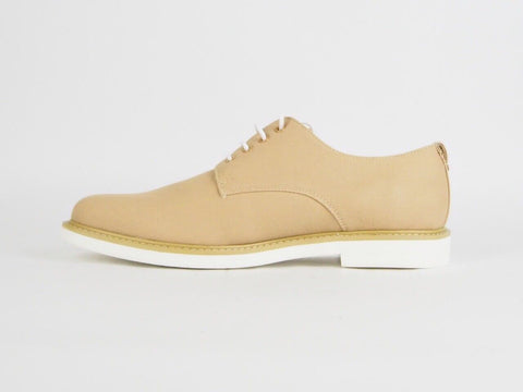 Mens Peter Werth Pegg Derby Sand Canvas Lace Up Formal Shoes
