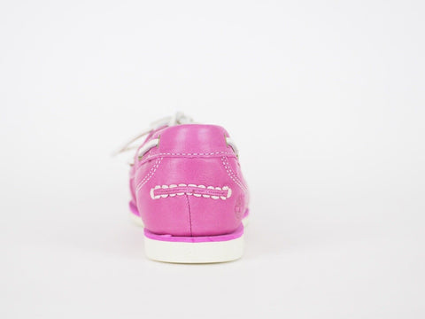 Womens Timberland Amherst 8336B Magenta Leather Boat Shoes Casual Moccasins