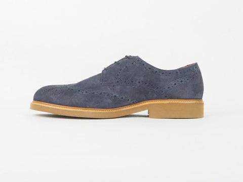 Mens Hackett HMS20801 Chino Suede Brogue Blue Leather Lace Up Shoes