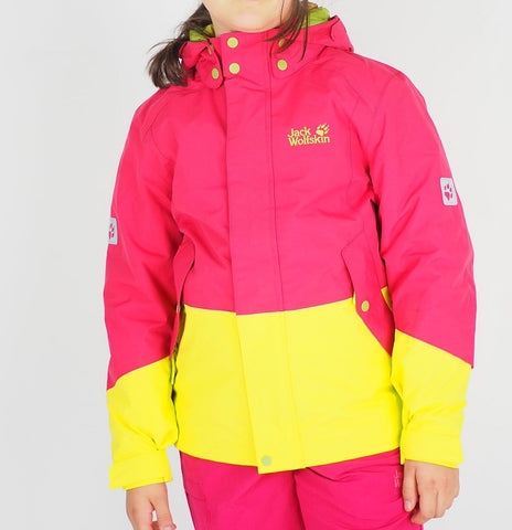 Girls Jack Wolfskin Snow Ride Texapore 1605301 Pale Berry Waterproof Jacket - London Top Style