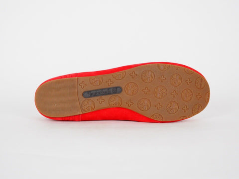 Womens Timberland EK Elsworth 8941R Red Suede Slip On Ballerina Shoes - London Top Style
