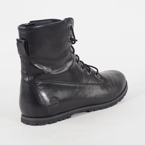 Womens Timberland Joslin Mid Side A1TDG Black Leather Lace Casual Walking Boots