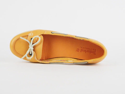 Womens Timberland Kadin Loafer 8212B Orange 1 Eye Casual Ladies Flat Shoes