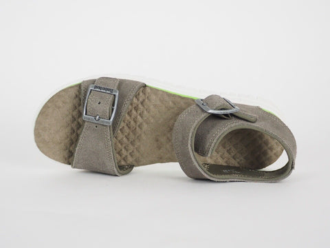 Womens Timberland Piermont A16GH Olive Leather 2 Strap Casual Summer Sandals