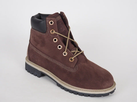 Juniors Timberland 6 In Premium 98973 Burgundy Leather Lace Up Chukka Boots