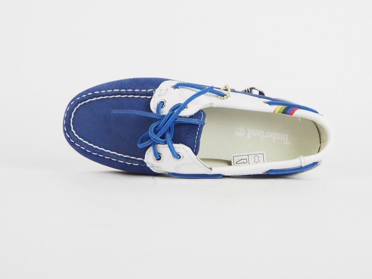 Womens Timberland Amherst 2 Eye Boat 42674 Blue White Leather Boat Shoes - London Top Style