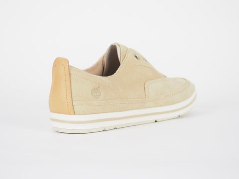 Womens Timberland Cascbay 8844R Beige Leather Laceless Loafer Flats Casual Shoes