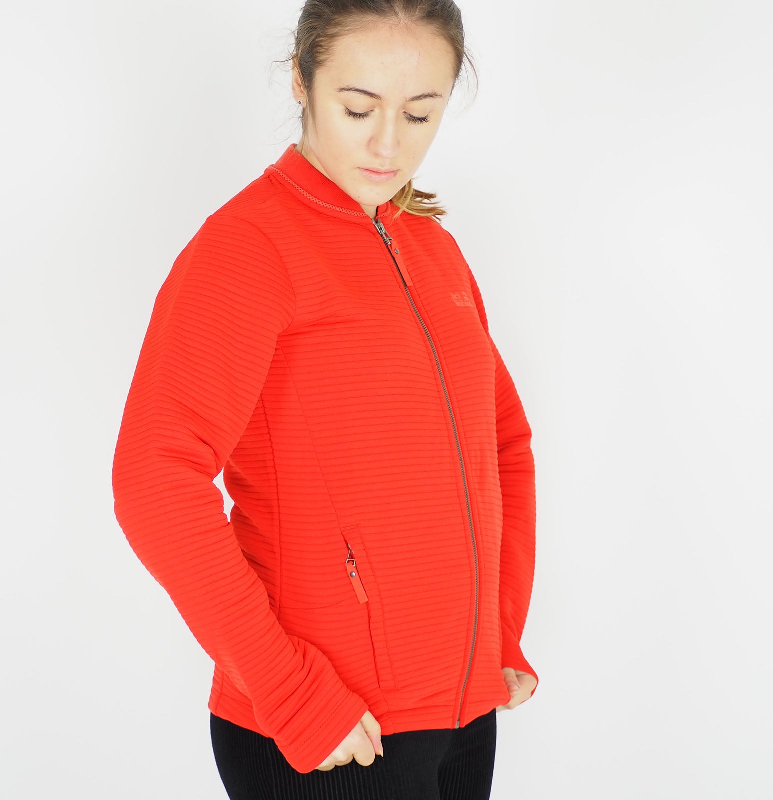 Womens Jack Wolfskin Modesto 1706241 Volcano Red Zip Up Breathable Jacket