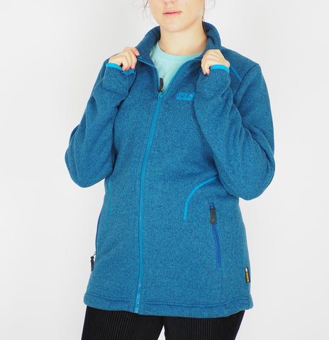 Womens Jack Wolfskin Caribou 1703171 Morccan Blue Zip Up Insulated Jacket