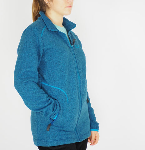 Womens Jack Wolfskin Caribou 1703171 Morccan Blue Zip Up Insulated Jacket
